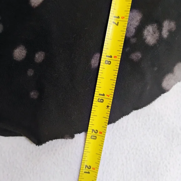 AC/DC Black Bleached Short Sleeve Tee with Stars & Stripes Logo - Picture 7 of 7